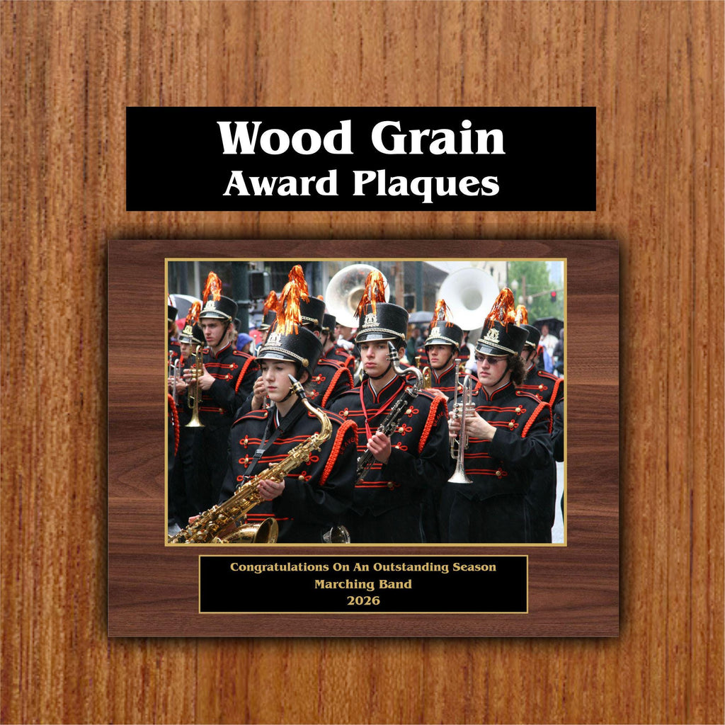 Personalized Wood Grain Plaque, Custom Award Plaque, Recognition Gift, Band Music Gift, Retirement Award, Achievement Plaque