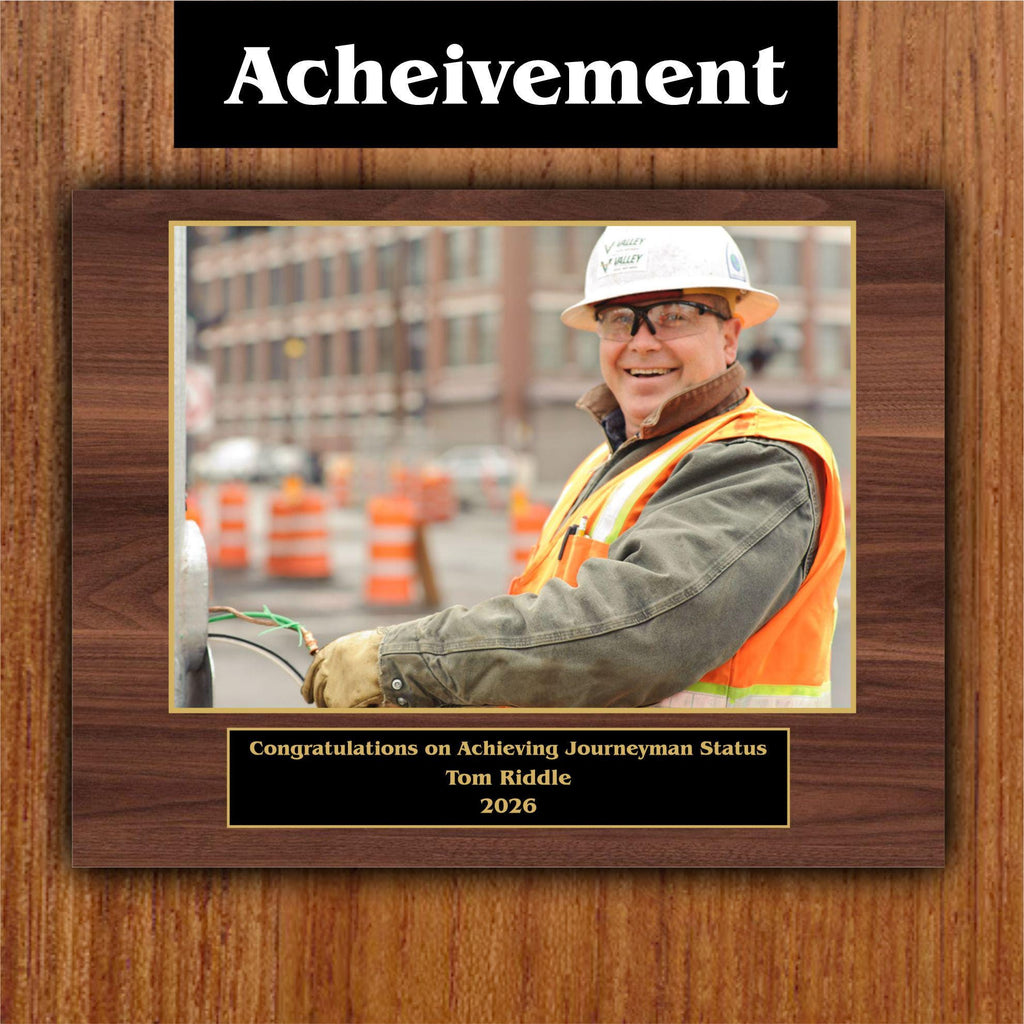 Personalized Wood Grain Plaque, Custom Award Plaque, Recognition Gift, Band Music Gift, Retirement Award, Achievement Plaque