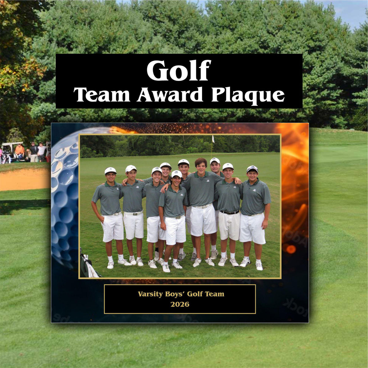 Golf Sponsor Plaque, Personalized Team Gift, Coach's Award, End of Season Gift