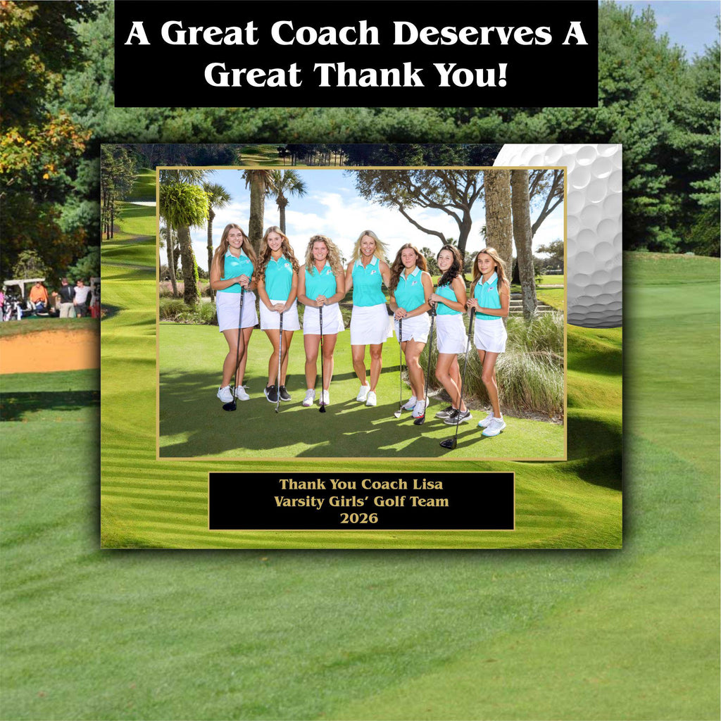 Golf Sponsor Plaque, Personalized Team Gift, Coach's Award, End of Season Gift