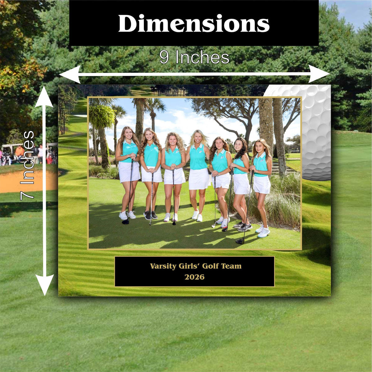 Golf Sponsor Plaque, Personalized Team Gift, Coach's Award, End of Season Gift