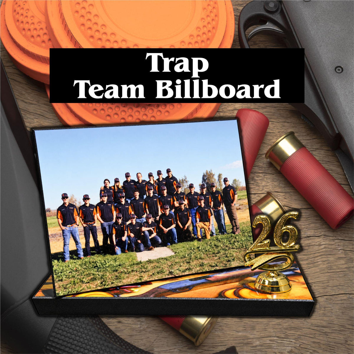 Trap Team Billboard, Personalized Team Photo Display, End of Season Keepsake, Championship Team Gift, Custom Trap Award