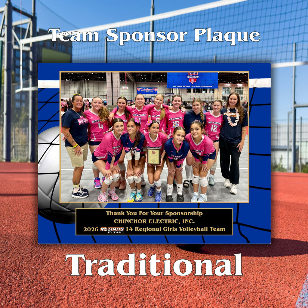 7x9 Custom Sports Sponsor Plaques